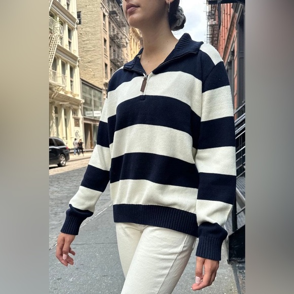 Brandy Melville Sweaters - Brandy Melville Aleah Cotton Stripe Sweater